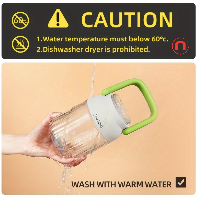 Portable Blender Juicer – 33oz USB-C Rechargeable (Sweet Pink)