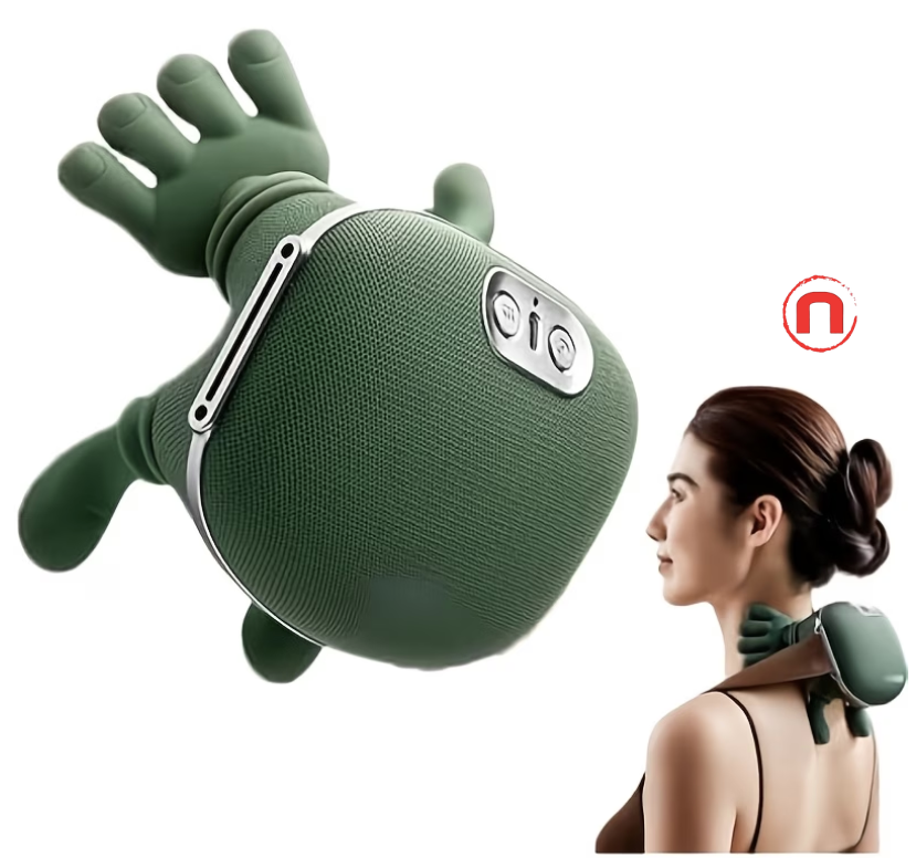 Japanese-Style Electric Shiatsu Massager – Deep Tissue Portable (Green)