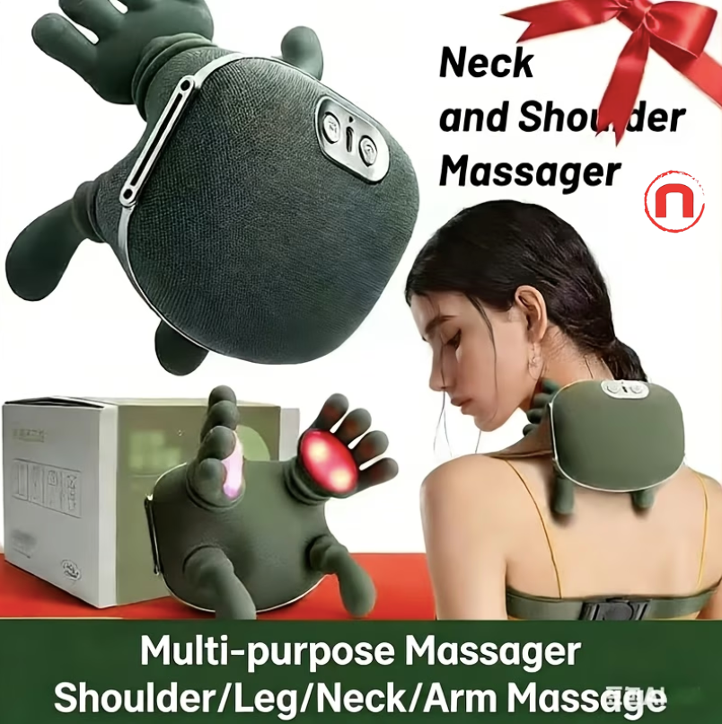 Japanese-Style Electric Shiatsu Massager – Deep Tissue Portable (Green)
