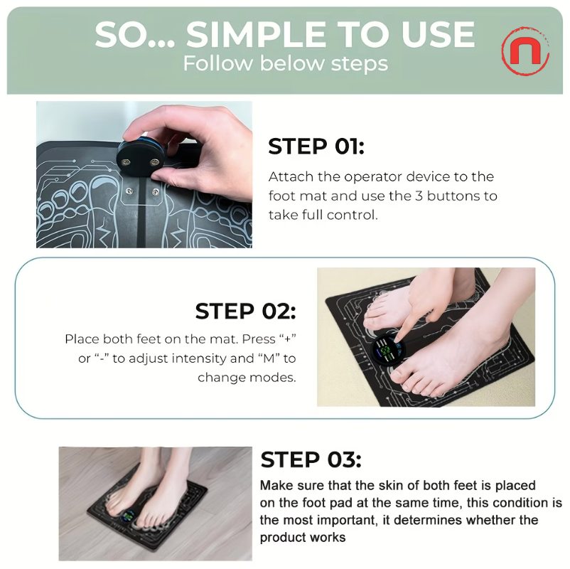 Portable Foot Massager with TENS Technology – Foldable Relaxation Device