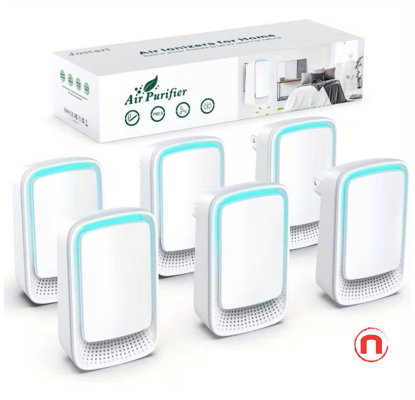 Plug-In Ionic Air Purifier Set 6 Pack (Filter-Free & Silent)