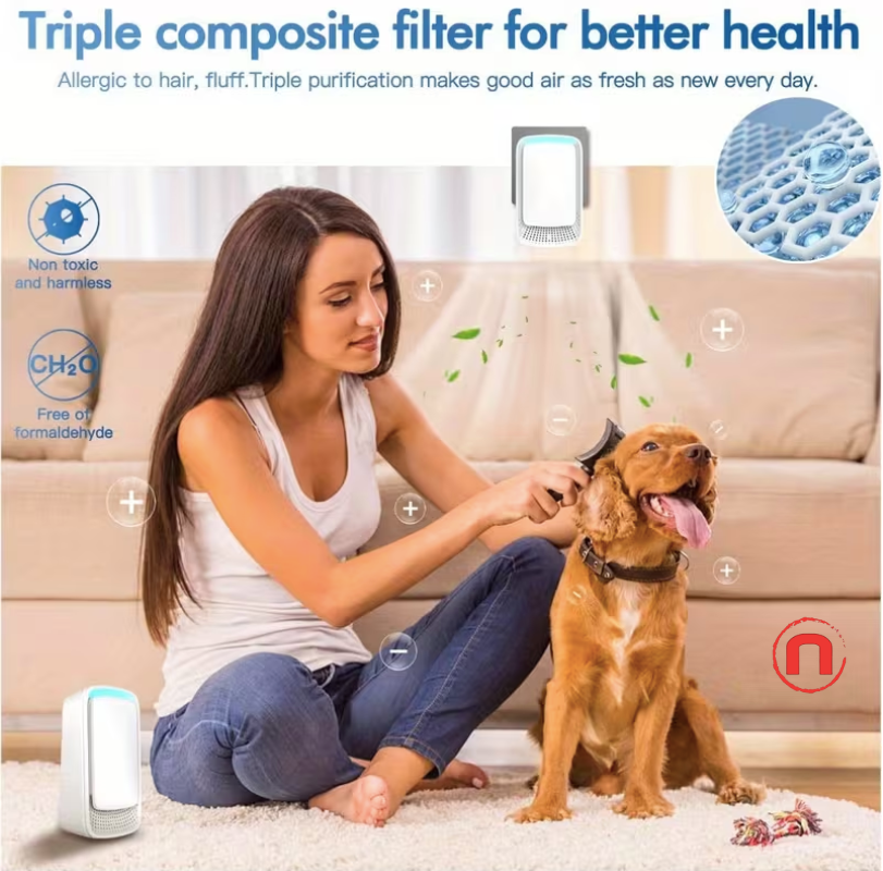 Plug-In Ionic Air Purifier Set 6 Pack (Filter-Free & Silent)
