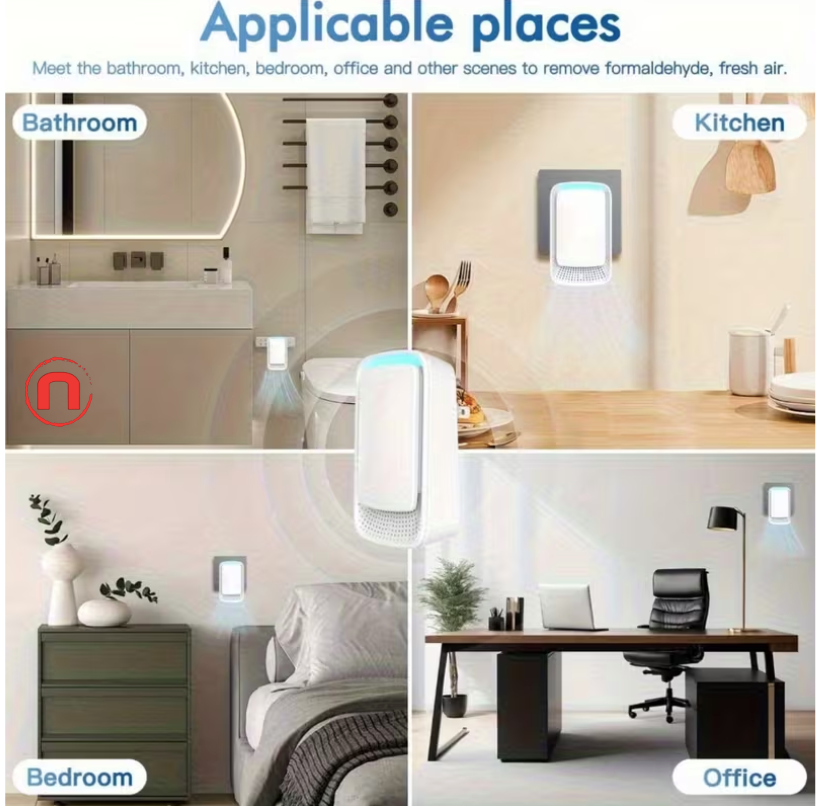 Plug-In Ionic Air Purifier Set 6 Pack (Filter-Free & Silent)