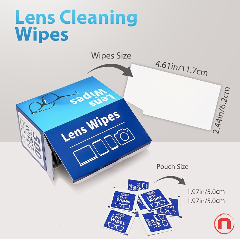 500 Lens Cleaning Wipes – Individually Wrapped, Streak-Free Care