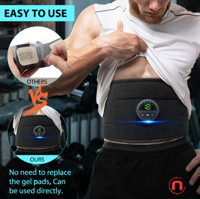 EMS Abdominal Muscle Stimulator Belt – LCD Fitness Trainer