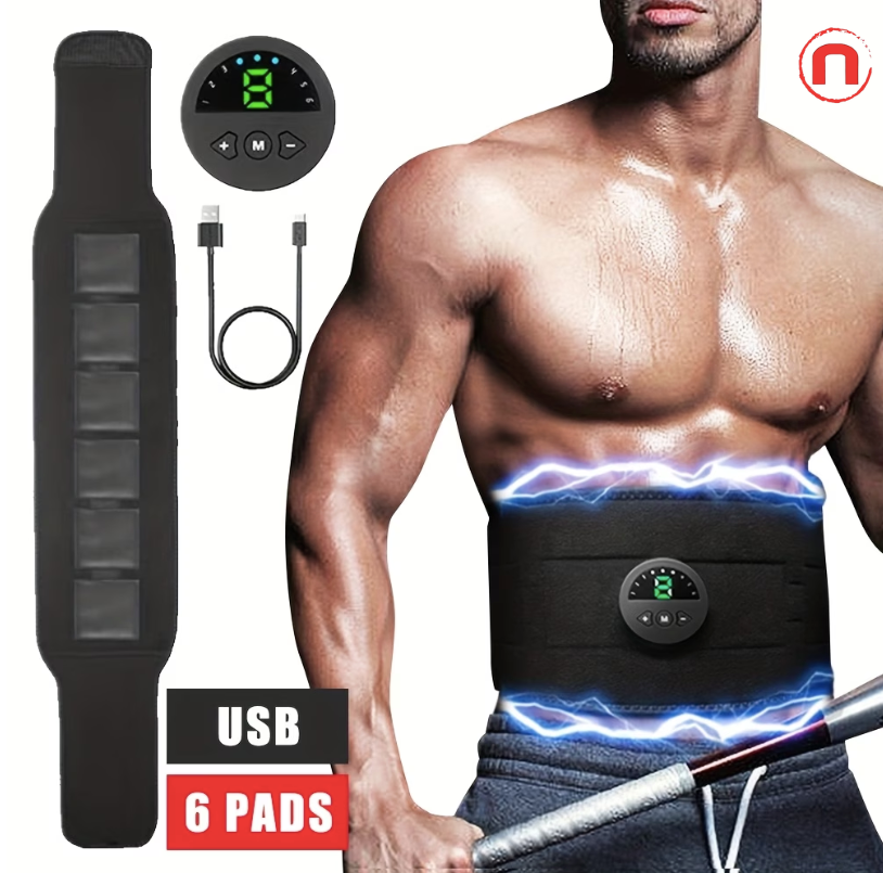 EMS Abdominal Muscle Stimulator Belt – LCD Fitness Trainer