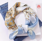 ✨ BELLA ROMA™ Luxury Satin Square Scarf 🧣💙