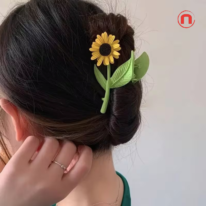 🌻 Floral Metal Hair Clip Set ✨🌼
