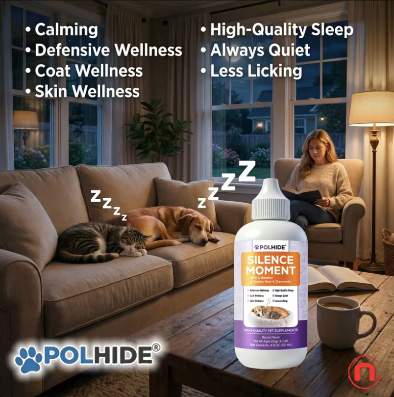 🐾 Calming Supplement for Dogs & Cats – 4.06 oz