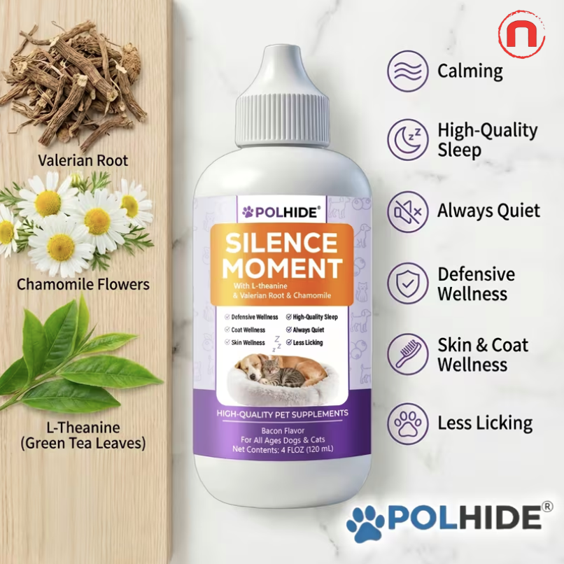 🐾 Calming Supplement for Dogs & Cats – 4.06 oz