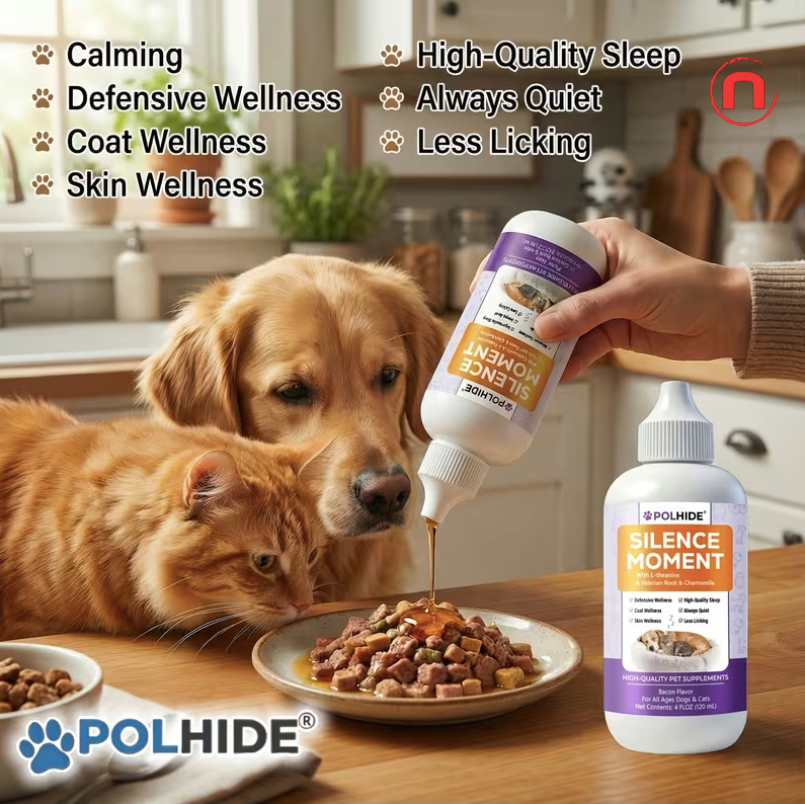 🐾 Calming Supplement for Dogs & Cats – 4.06 oz