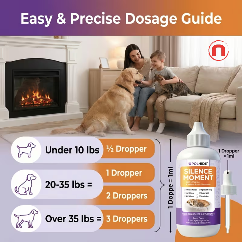 🐾 Calming Supplement for Dogs & Cats – 4.06 oz