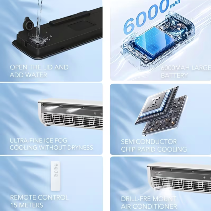 ❄️ Portable Ice Mist Cooling Fan