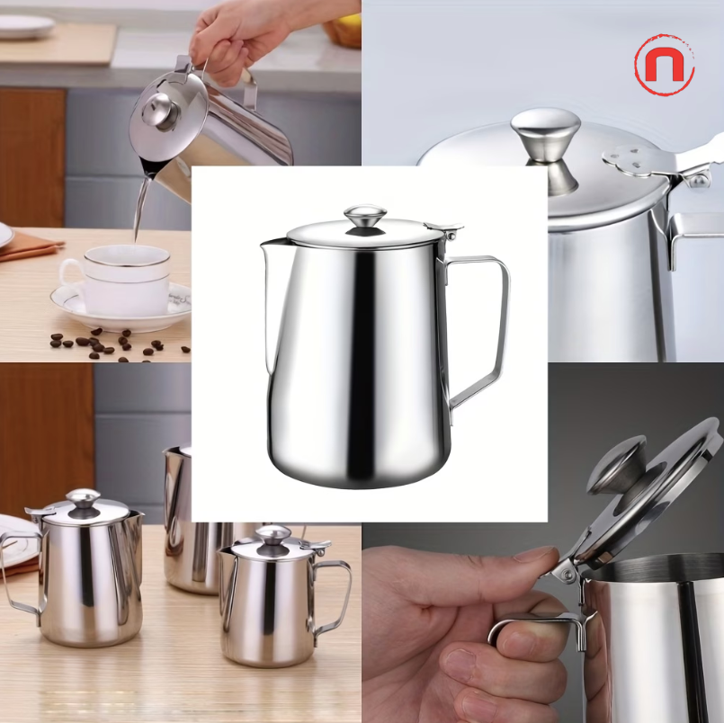 ☕ Stainless Steel Milk Frothing Pitcher – 350ml