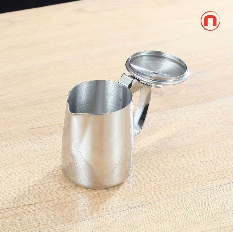 ☕ Stainless Steel Milk Frothing Pitcher – 350ml