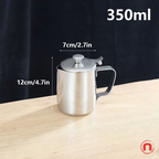 ☕ Stainless Steel Milk Frothing Pitcher – 350ml