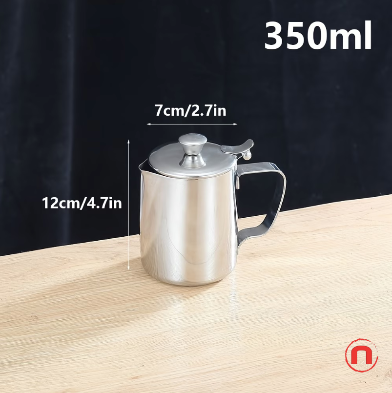☕ Stainless Steel Milk Frothing Pitcher – 350ml