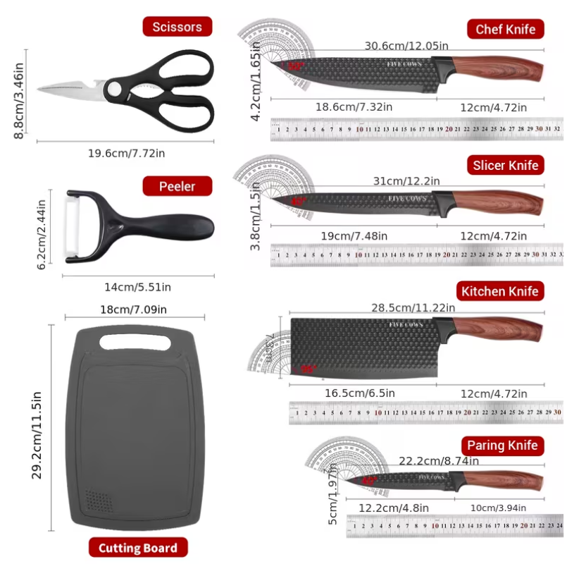 Professional 7-Piece Kitchen Knife Set 🔪👨‍🍳✨
