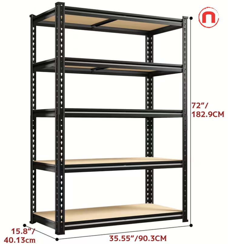 Heavy-Duty 5-Tier Metal Storage Shelving Unit 🏠🔩📦