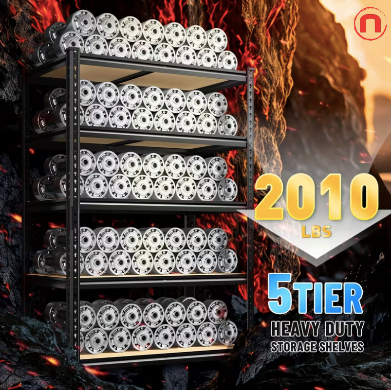 Heavy-Duty 5-Tier Metal Storage Shelving Unit 🏠🔩📦