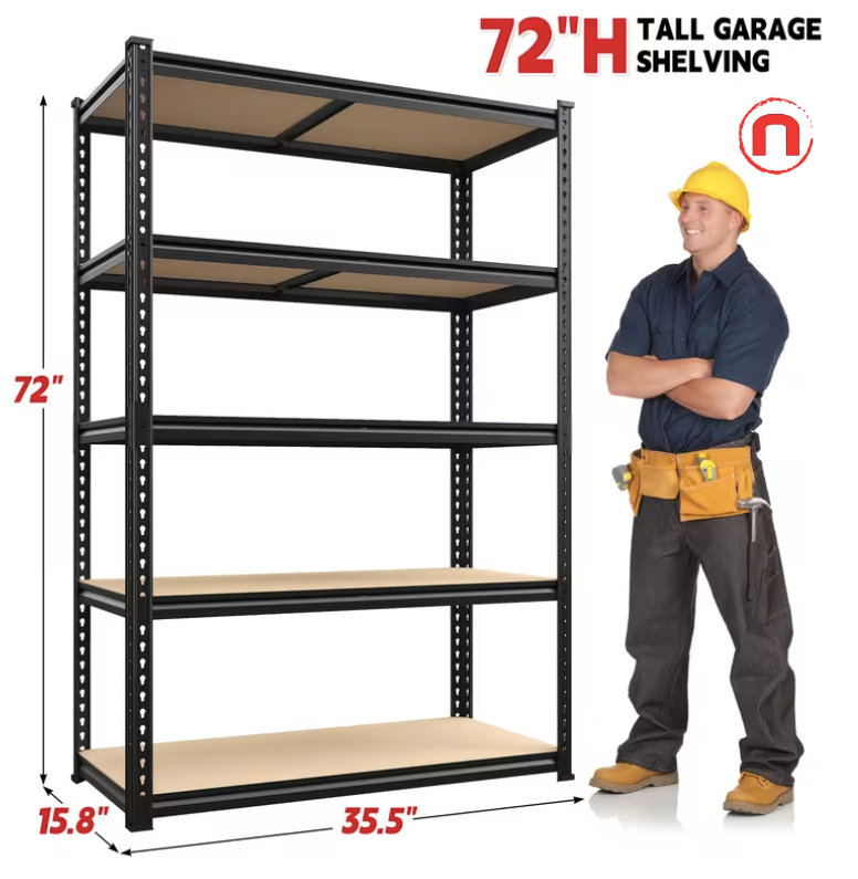 Heavy-Duty 5-Tier Metal Storage Shelving Unit 🏠🔩📦