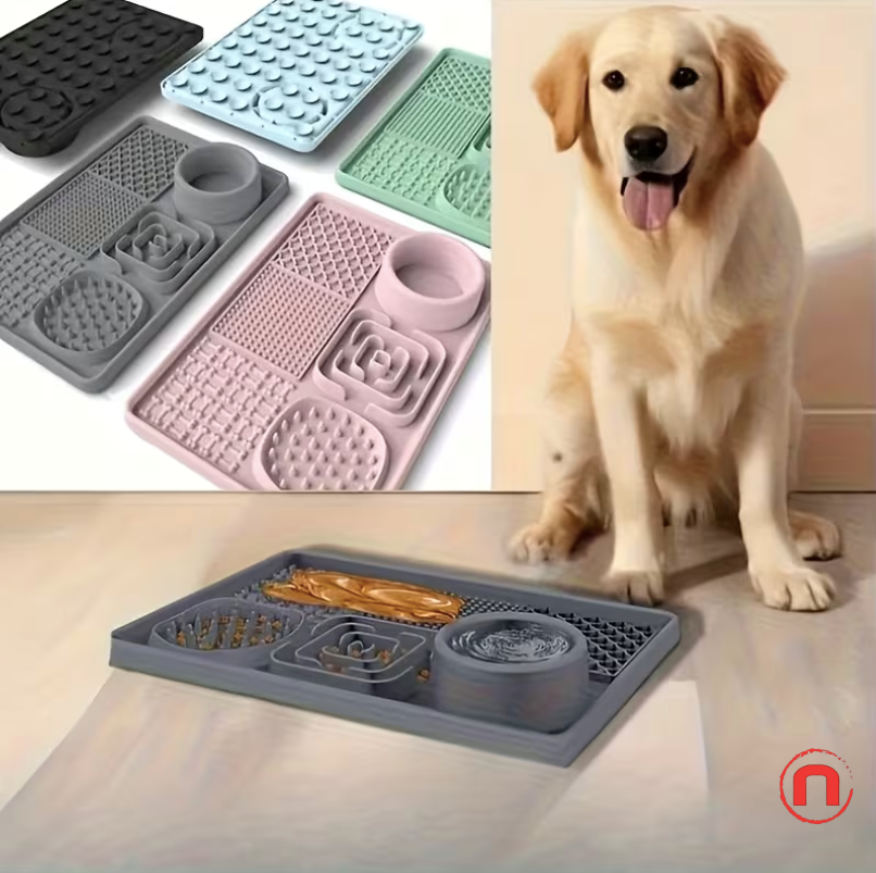 🐾 6-in-1 Slow Feeder Lick Mat