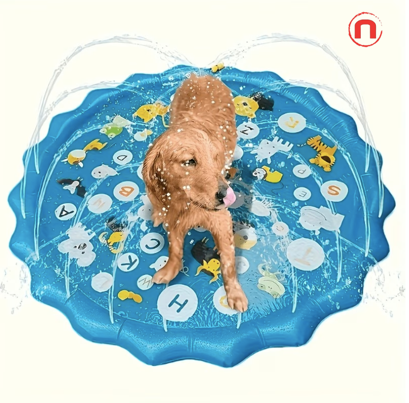 Durable Outdoor Dog Splash Bath Pool – 2-Piece Set 🐶💦🌞