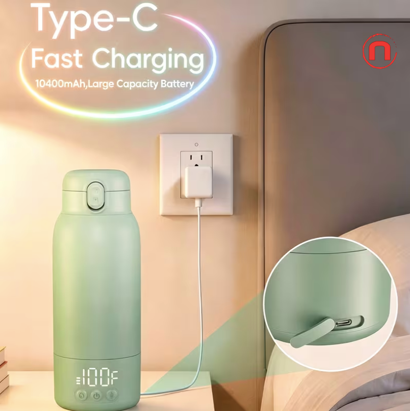 Portable Electric Heated Insulated Water Bottle 17 oz 🔥💧🏕️