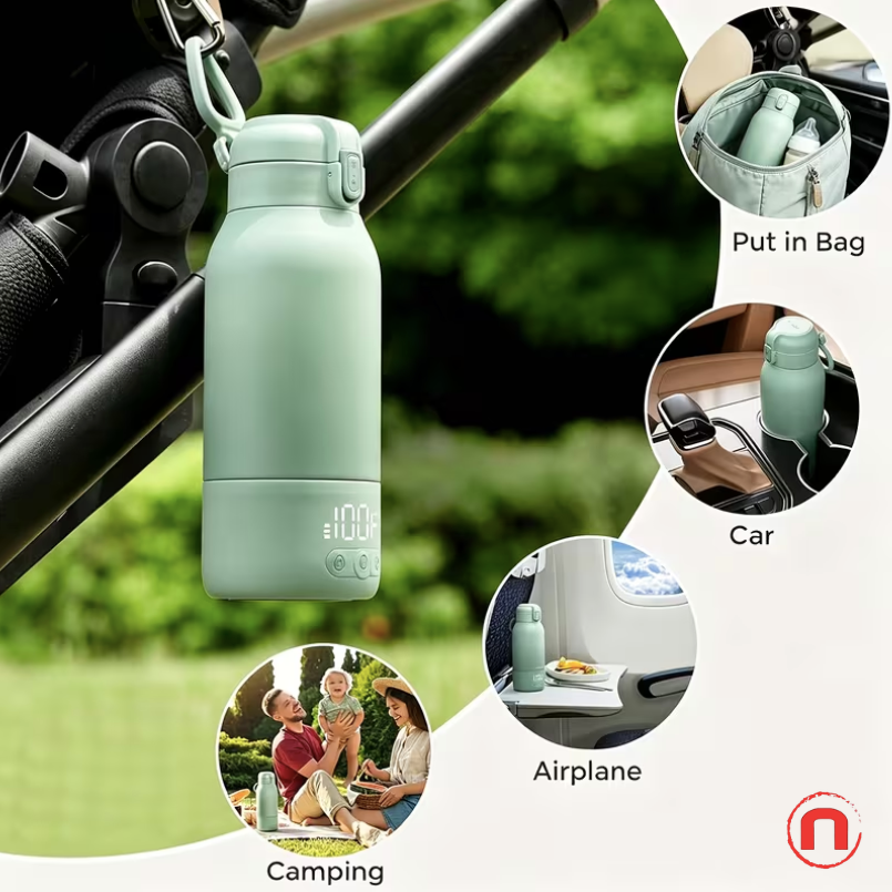 Portable Electric Heated Insulated Water Bottle 17 oz 🔥💧🏕️