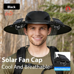 Solar Hat with Dual USB Fans 🌞🧢❄️