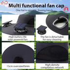 Solar Hat with Dual USB Fans 🌞🧢❄️