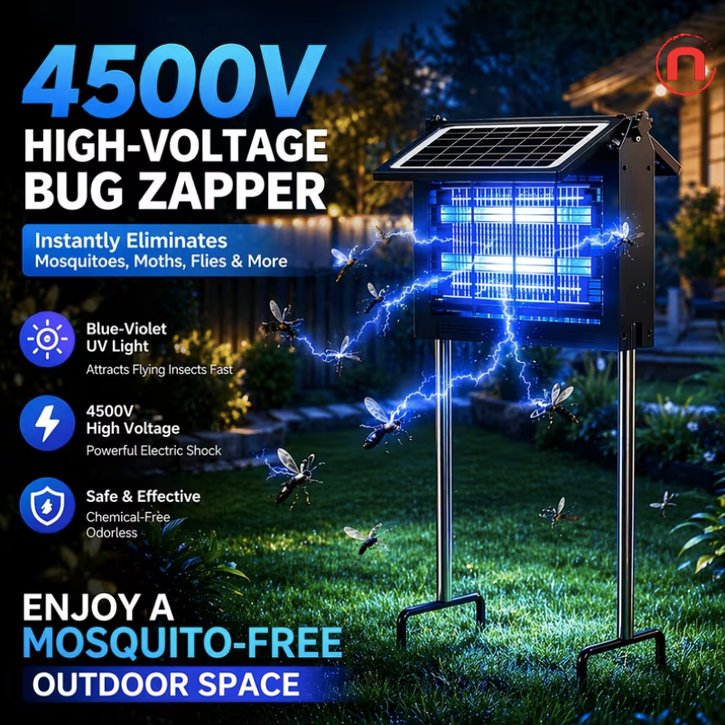 4500V Solar Mosquito Killer ⚡🦟🌞
