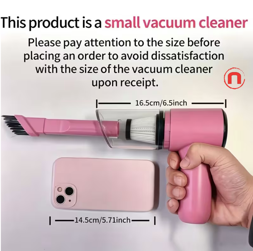 Portable 12V Handheld Car Vacuum Cleaner 🚗✨💗