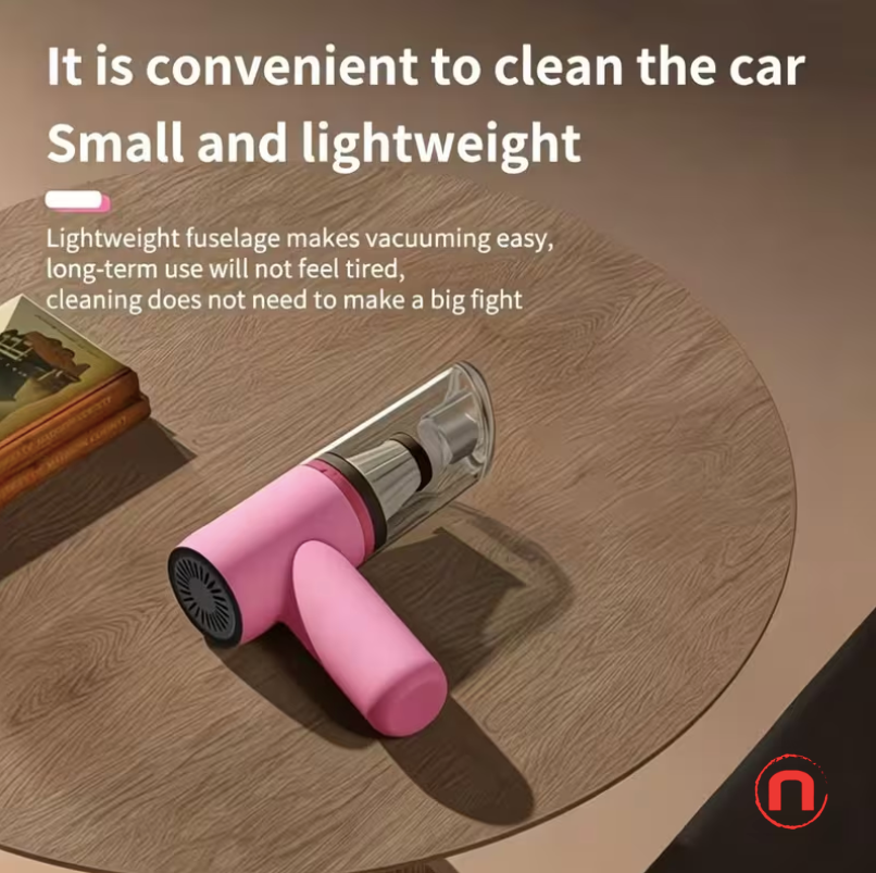 Portable 12V Handheld Car Vacuum Cleaner 🚗✨💗