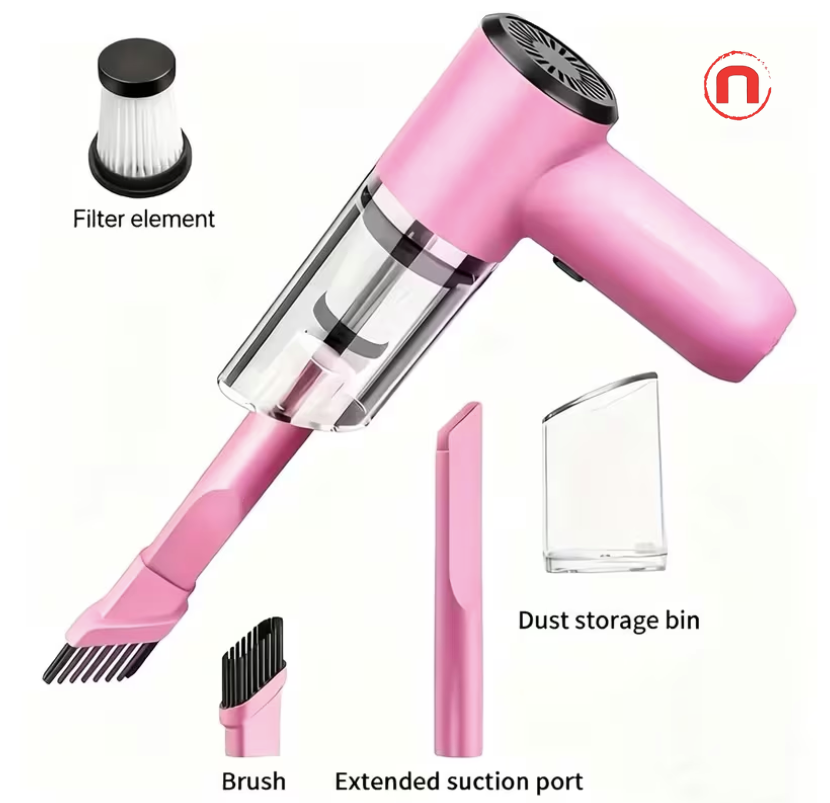 Portable 12V Handheld Car Vacuum Cleaner 🚗✨💗