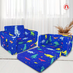 2-in-1 Foldable Kids Sofa Bed 🦖💙🛋️
