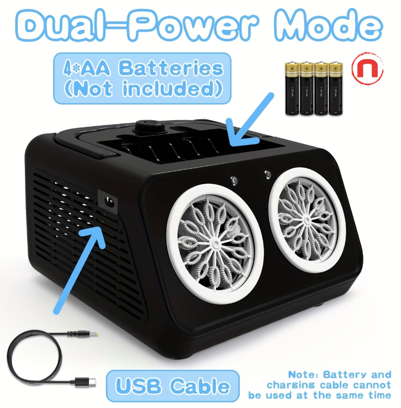 Electric Bubble Maker with Dual Fan 🫧✨🎉