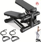 Mini Exercise Stepper with Resistance Bands 🏋️‍♀️🔥🖤