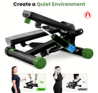 Mini Exercise Stepper with Resistance Bands 🏋️‍♀️🔥🖤