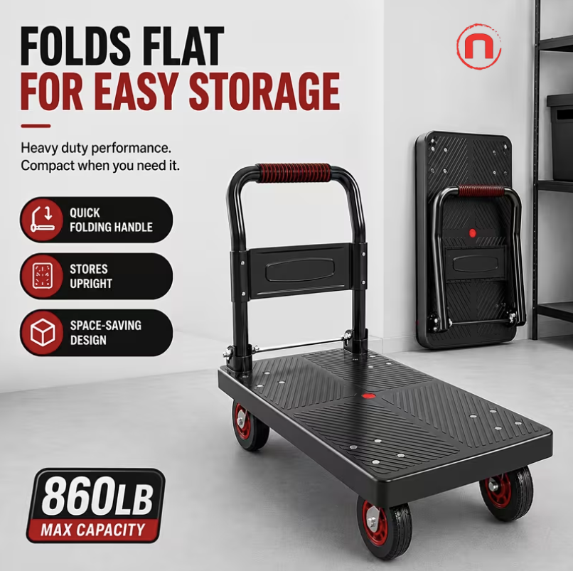 Heavy-Duty Folding Platform Cart 860LB 🚚💪📦