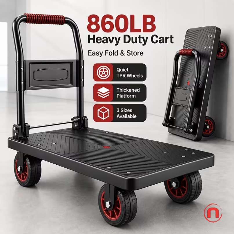 Heavy-Duty Folding Platform Cart 860LB 🚚💪📦