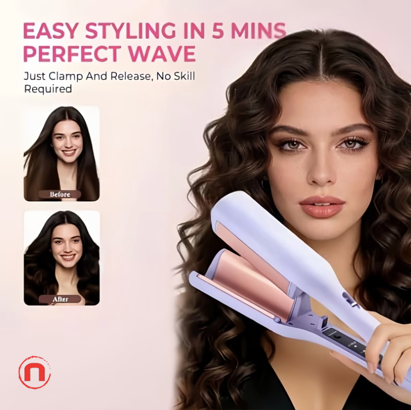 32mm Hair Curling Iron for Women 💜✨💇‍♀️