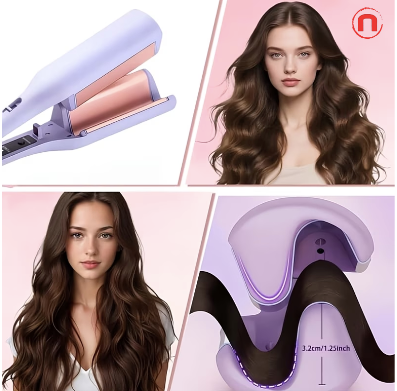 32mm Hair Curling Iron for Women 💜✨💇‍♀️