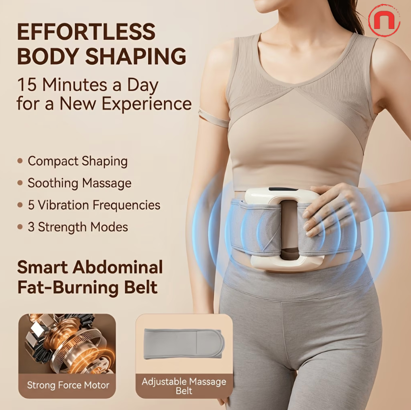 Fat Burning Massage Ring with Waist Belt 💖✨💆‍♀️
