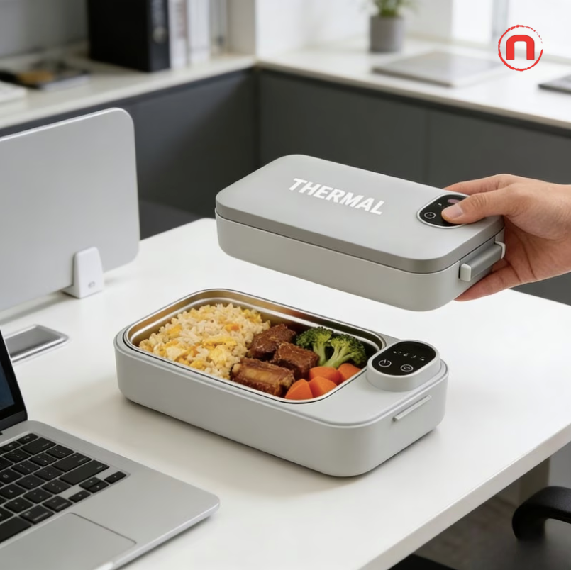 3-in-1 Heated Bento Lunch Box with LED Display 🍱🔥✨