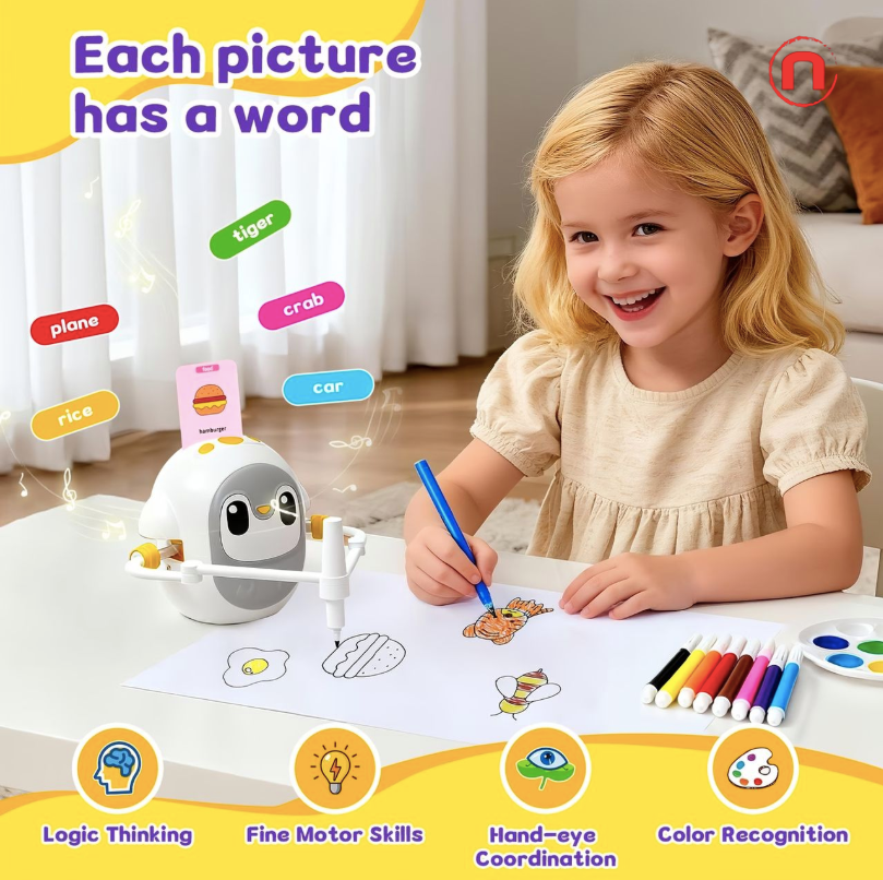 Penguin Drawing Robot for Kids 🐧🎨✨