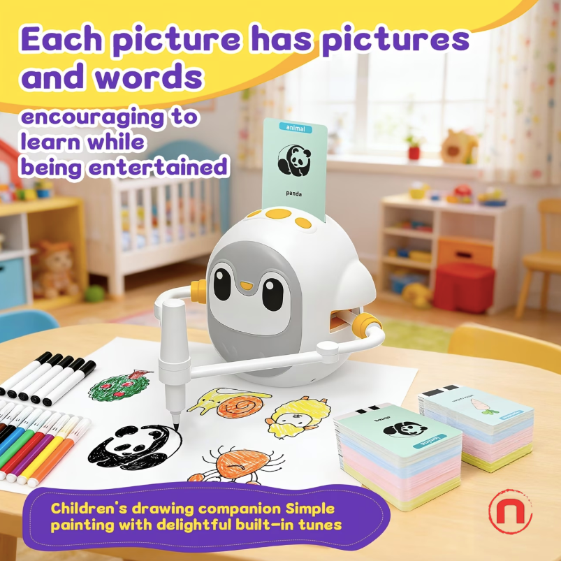 Penguin Drawing Robot for Kids 🐧🎨✨