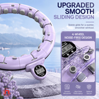 Weighted Fitness Hoop with 13 Detachable Knots 💜🔥🏋️‍♀️