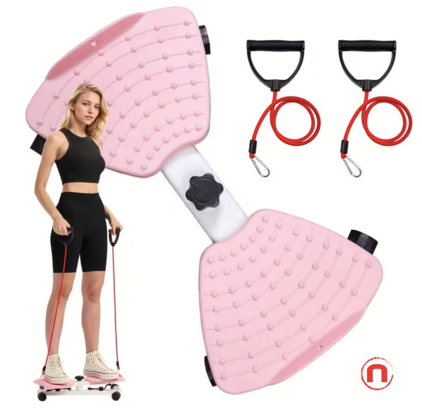Waist Twisting Exercise Board with Resistance Bands 💖🔥🏋️‍♀️