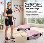 Waist Twisting Exercise Board with Resistance Bands 💖🔥🏋️‍♀️